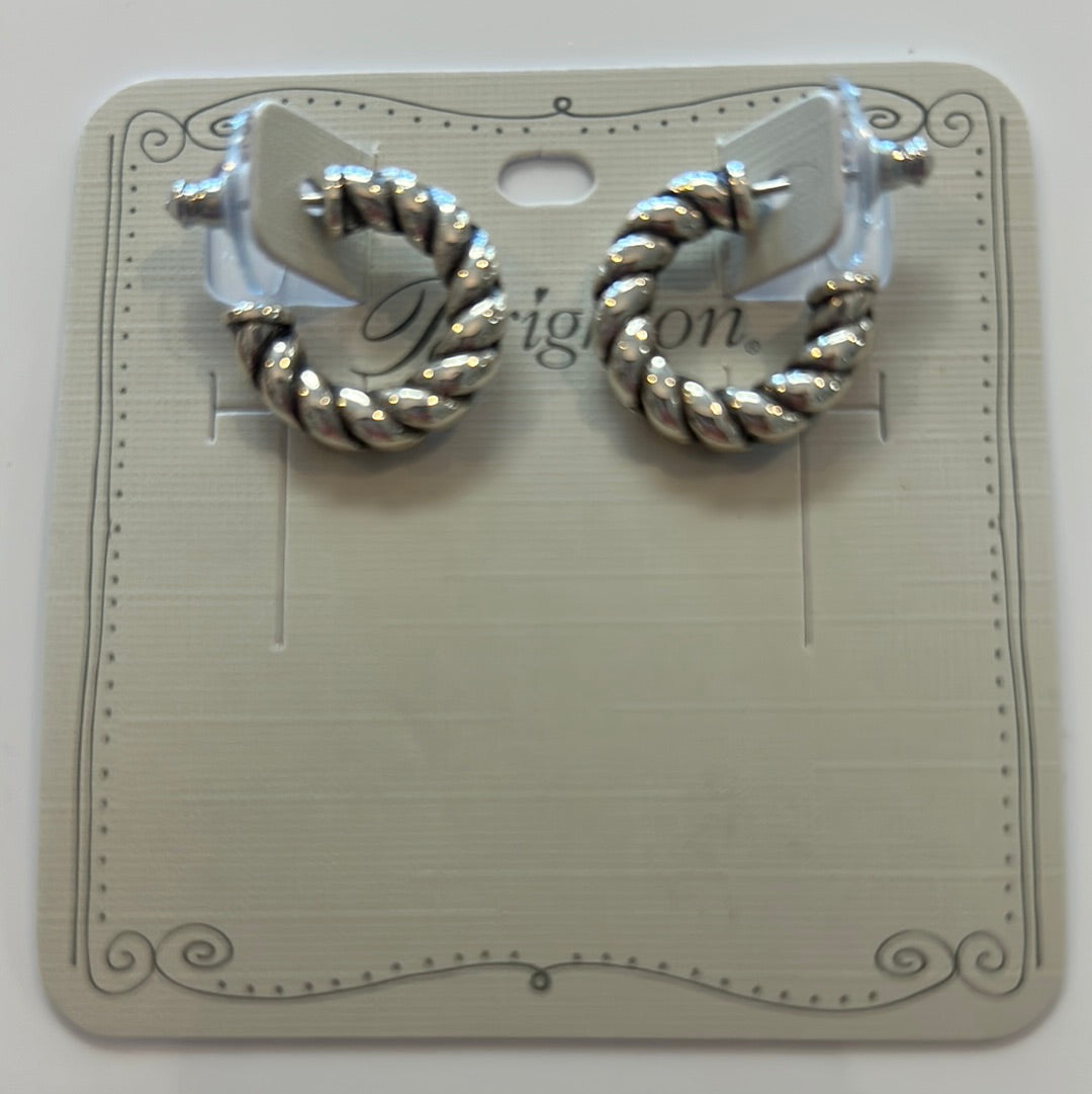 Interlock Twist Small Post Hoop