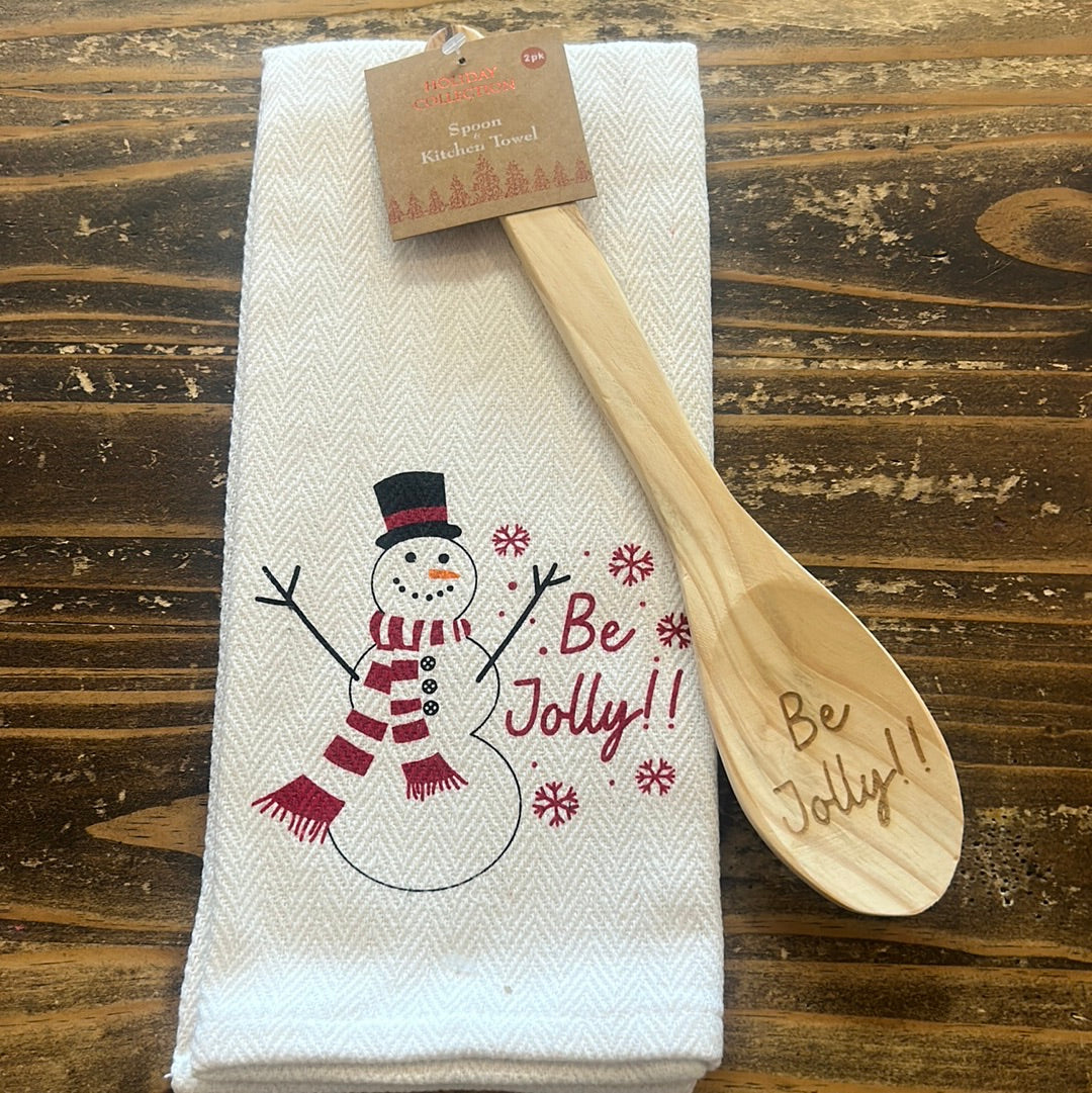 Holiday Spoon and Towel Set