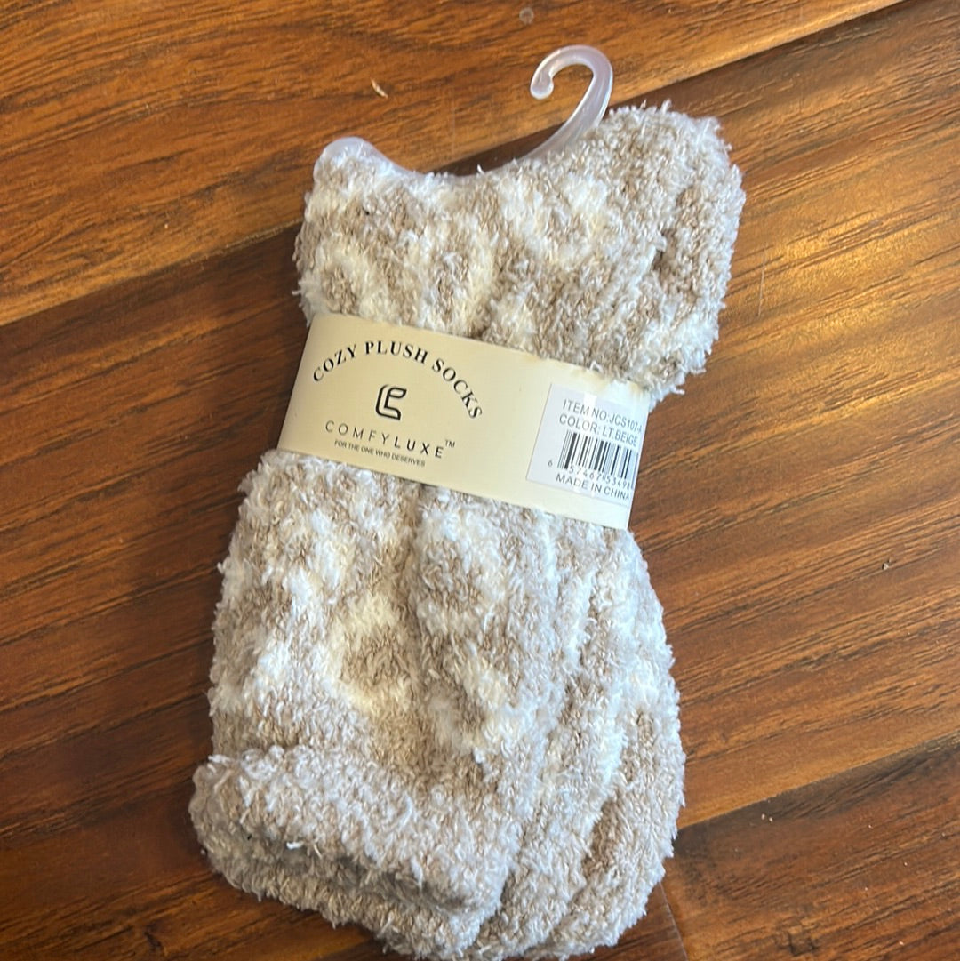 ComfyLuxe Leopard Mini-Crew Socks