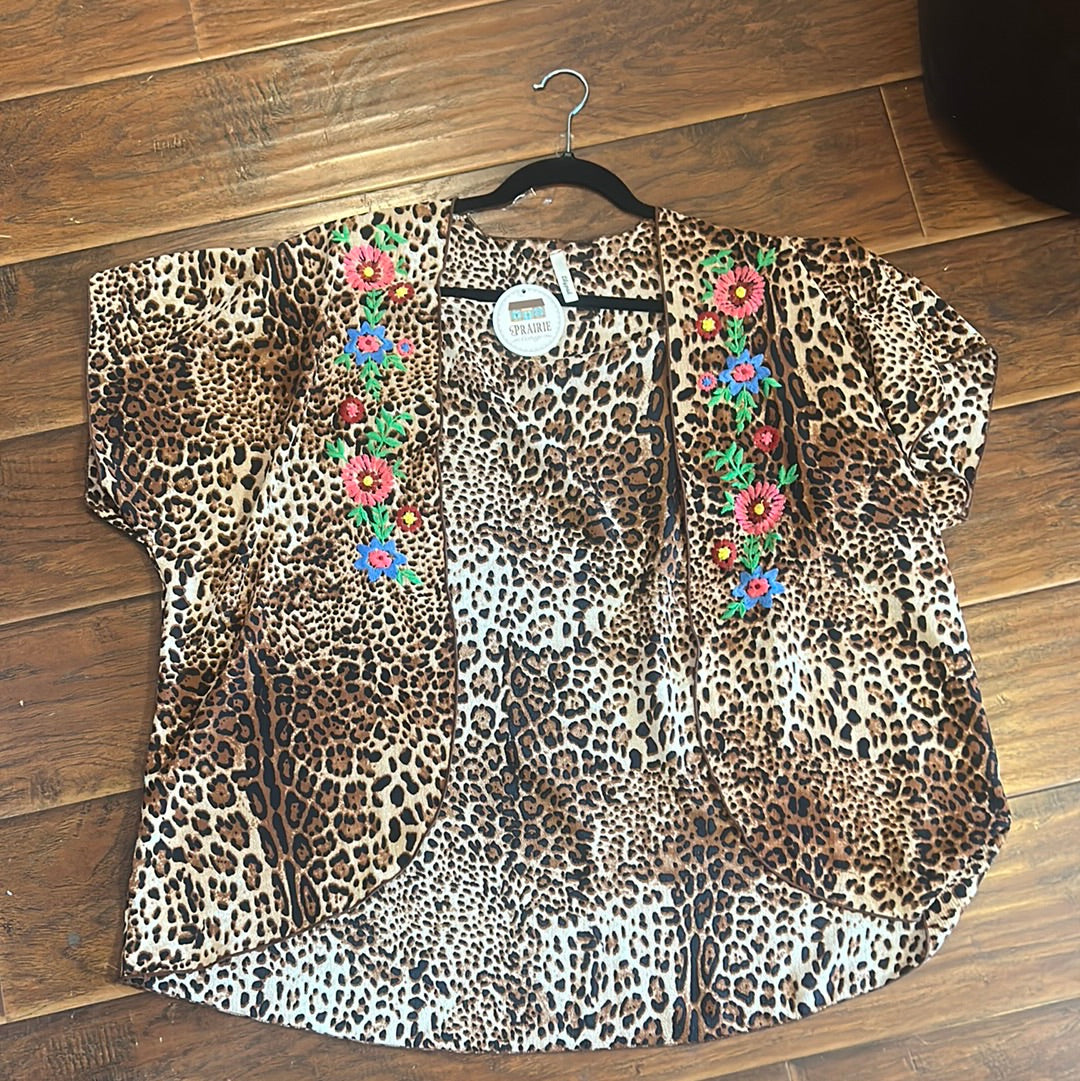 Leopard Floral Kimono