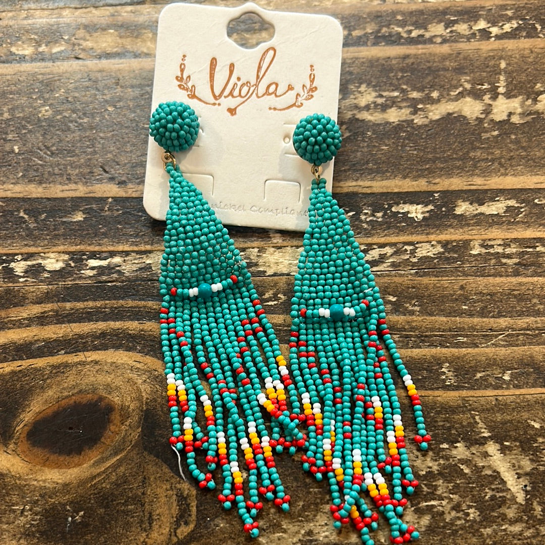 Large Beaded Earrings