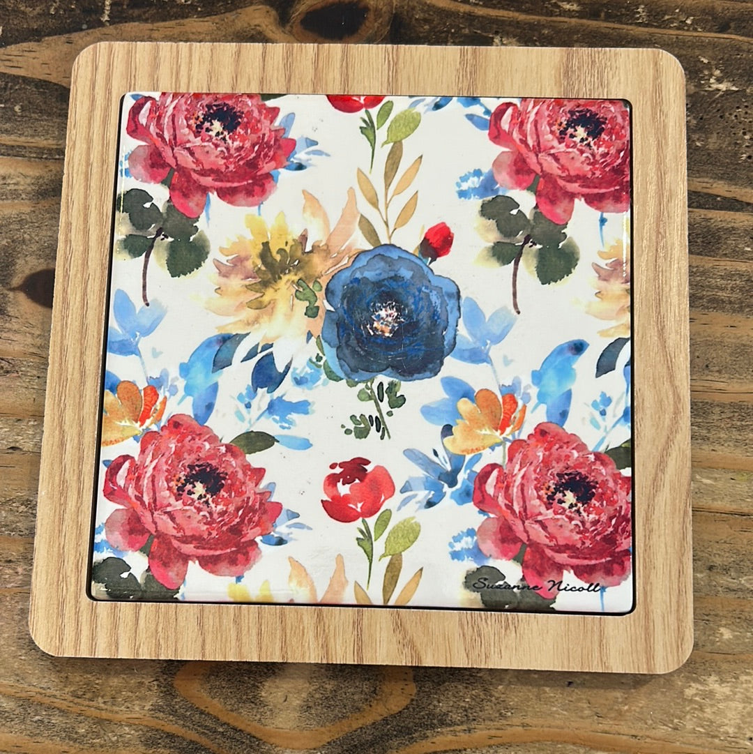 Rooster Bouquet Trivet