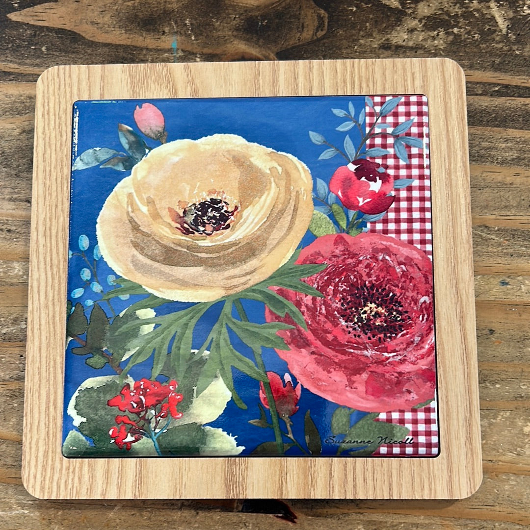 Rooster Bouquet Trivet