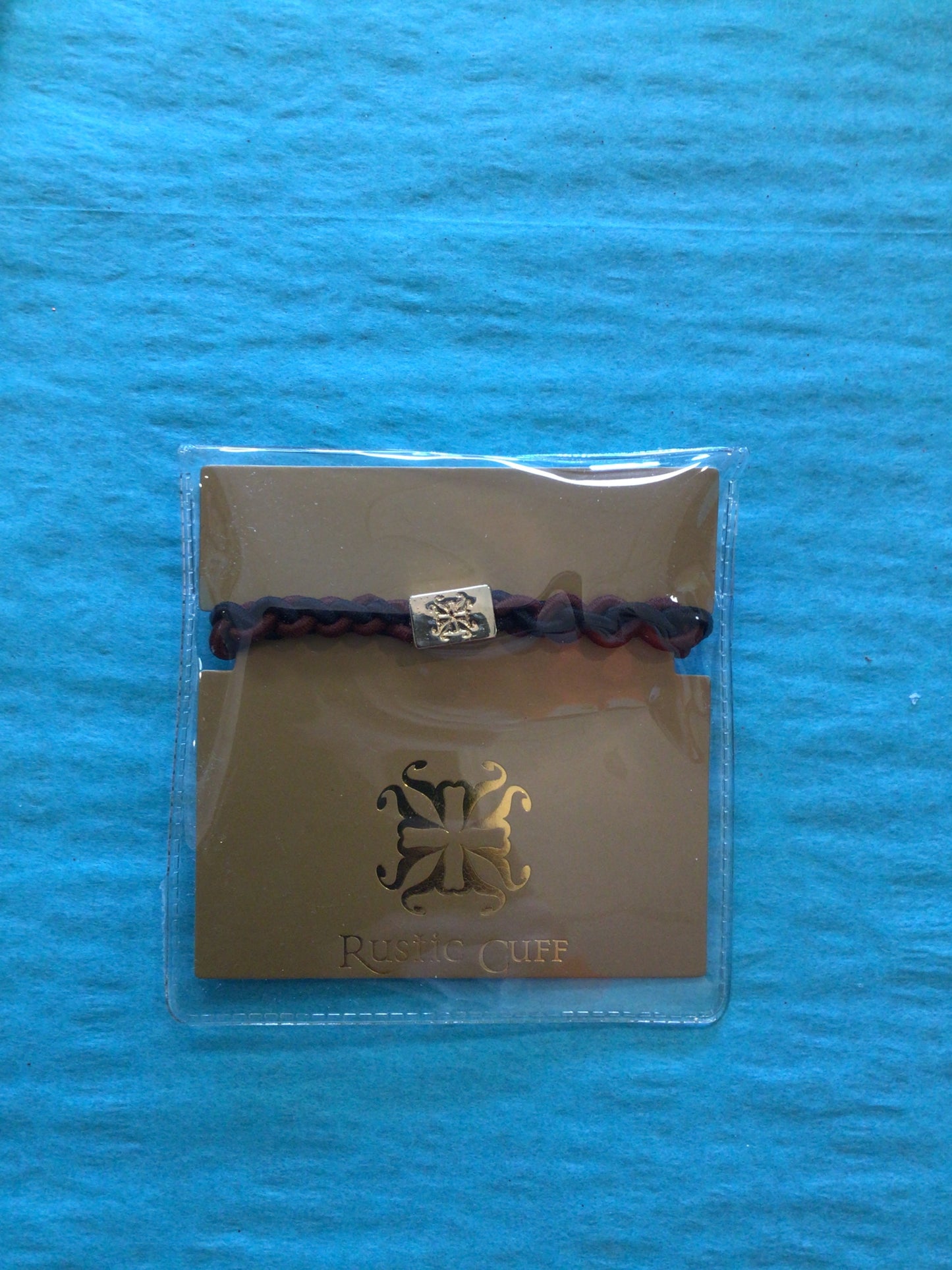 Rustic Cuff black & brown braided hair tie