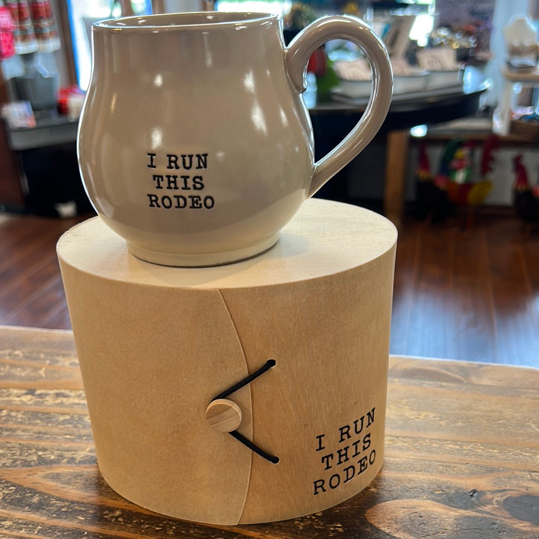Stoneware Mug in Wood Box