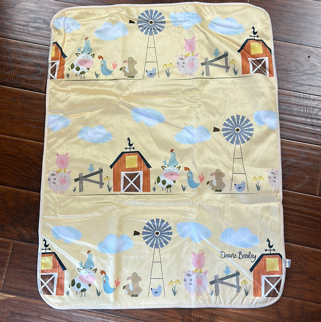 Farmyard Friends Fleece Throw