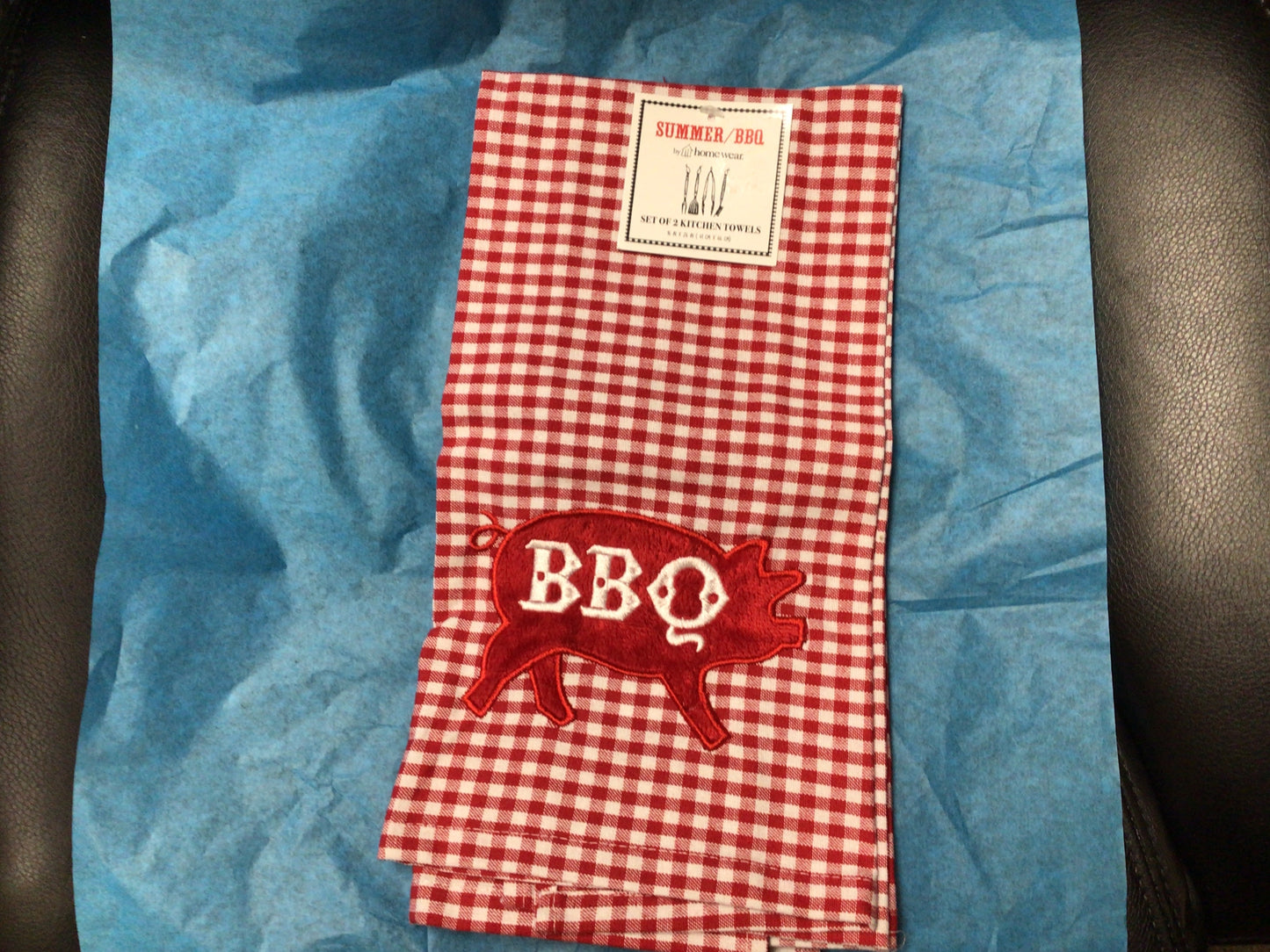 BBQ Pig Plaid Towels