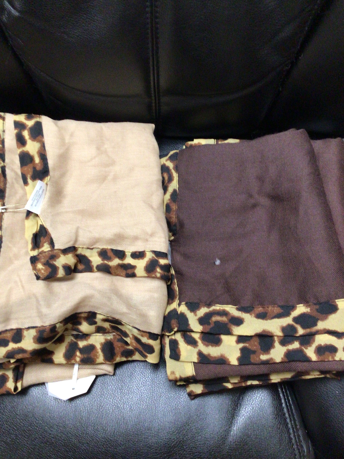 Leopard print scarfs