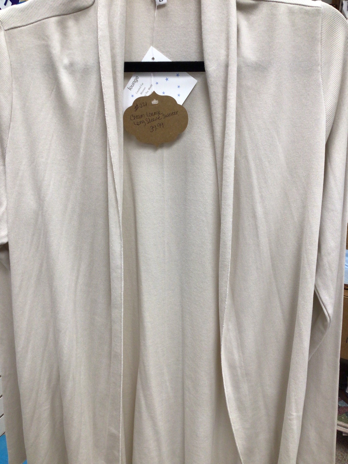 Cream long sleeve lounge