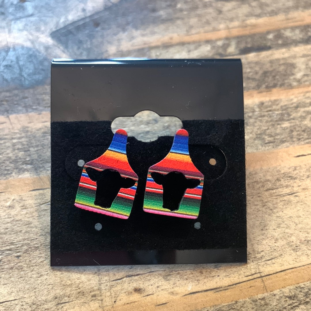 Wood Stud Earrings