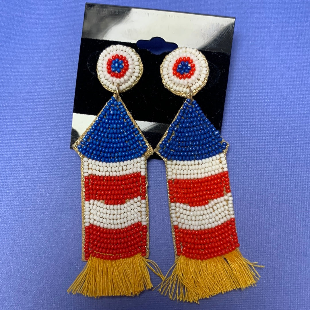 Large Beaded Earrings