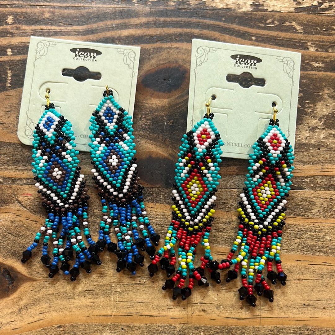 Large Beaded Earrings