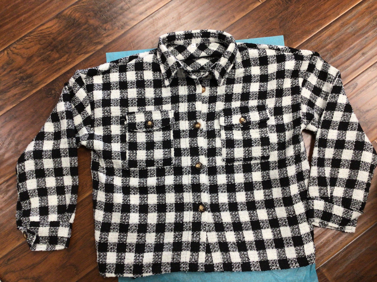 Black / White Plaid Shacket