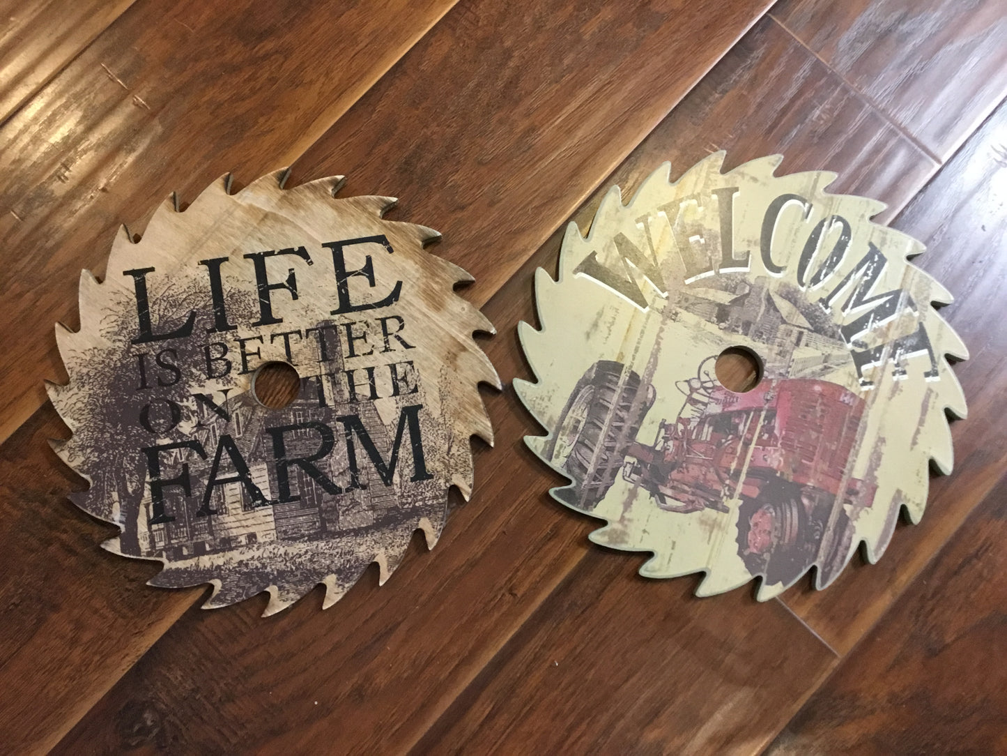 Saw Blade Wood Sign