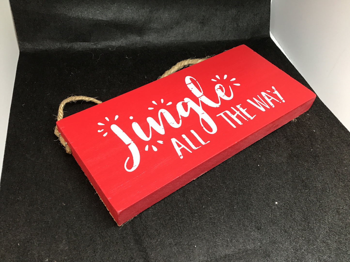 Jingle All The Way Wooden Hanging Sign