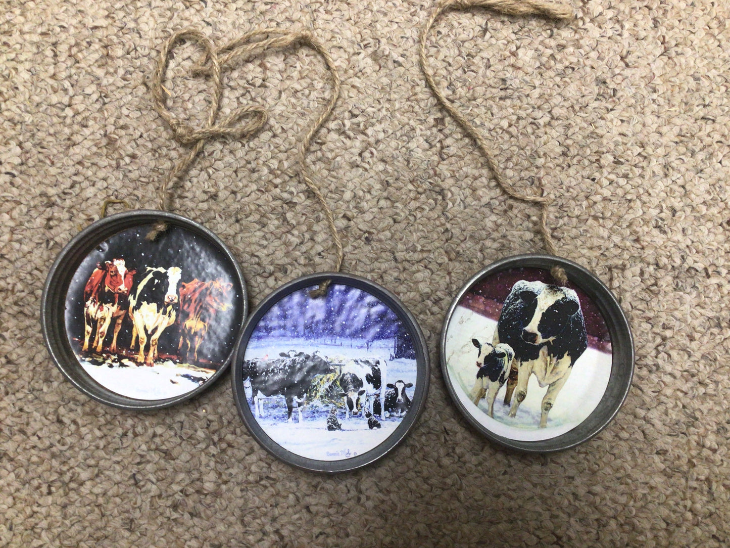 Winter Cows Ornament