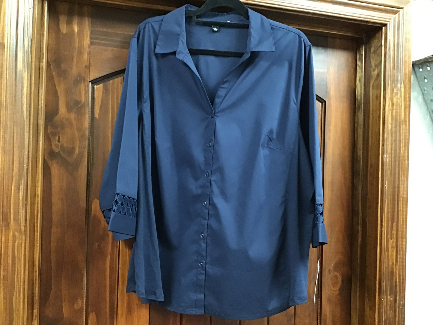 Plus Size Navy Blouse