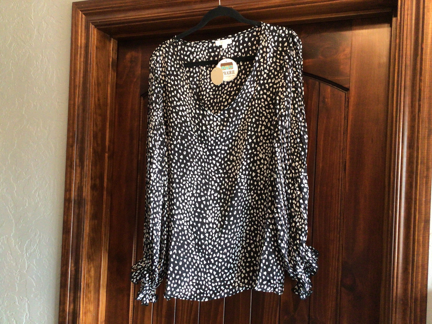 Black Polka Dotted Blouse