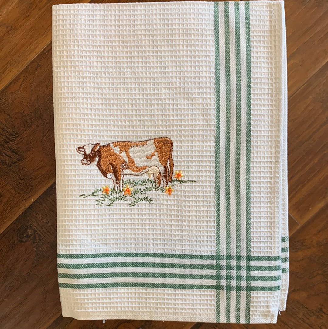 Cotton Embroidered Tea Towel