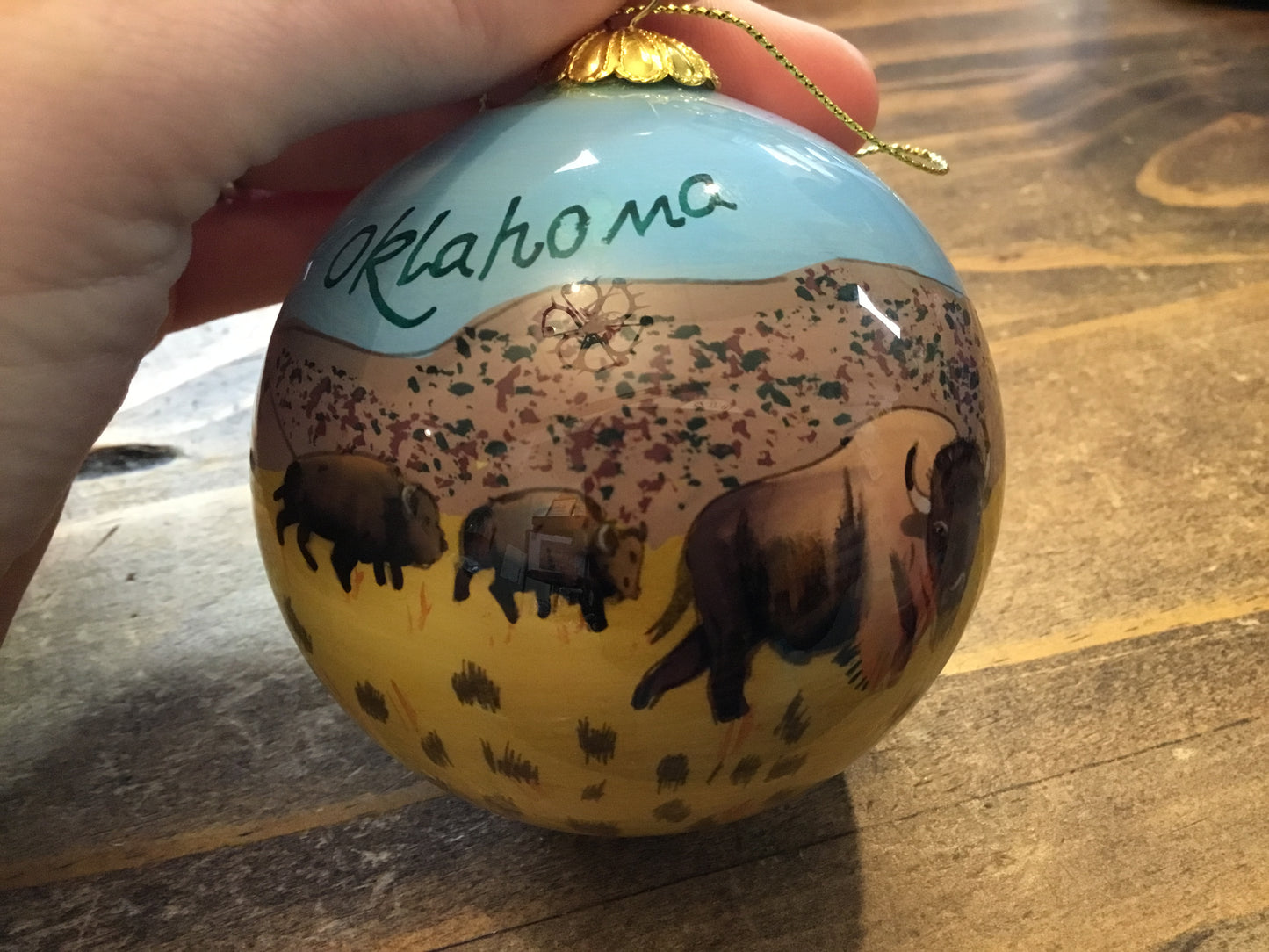 Oklahoma Hand Painted Ornament