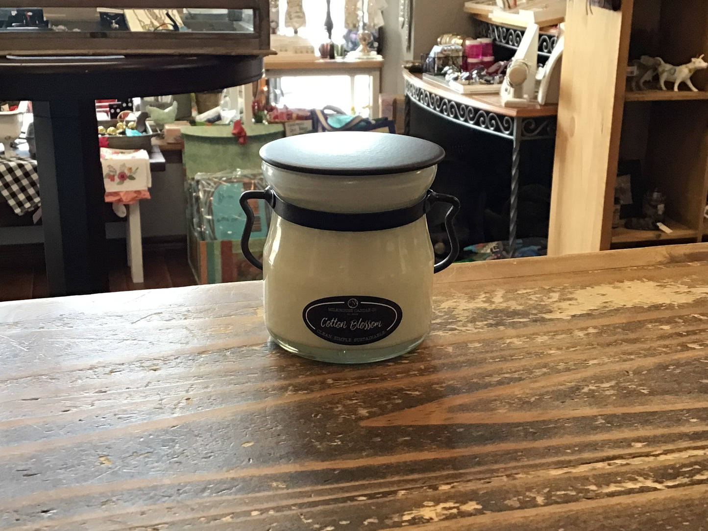 Cream Jar Handle/Lid Milkhouse Candle
