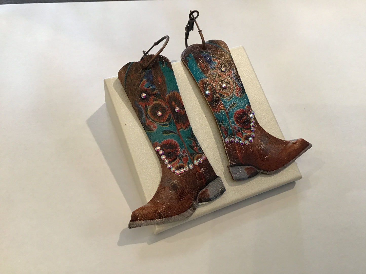 As Metal Floral Cowboy Boot French Wire