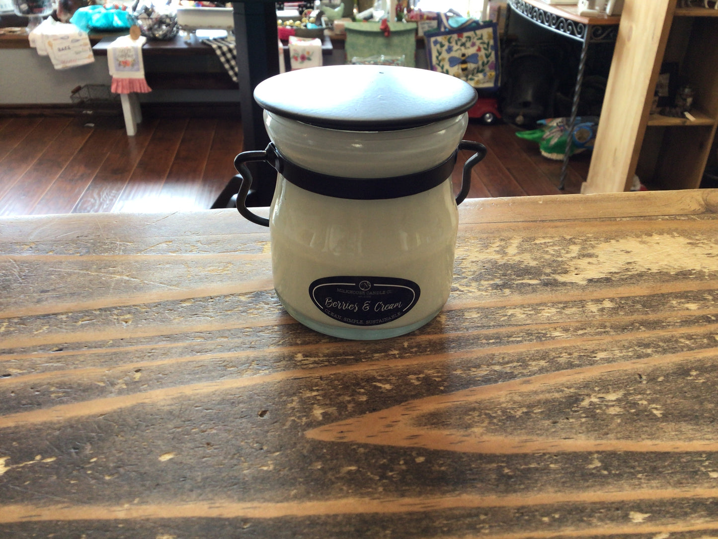 Cream Jar Handle/Lid Milkhouse Candle