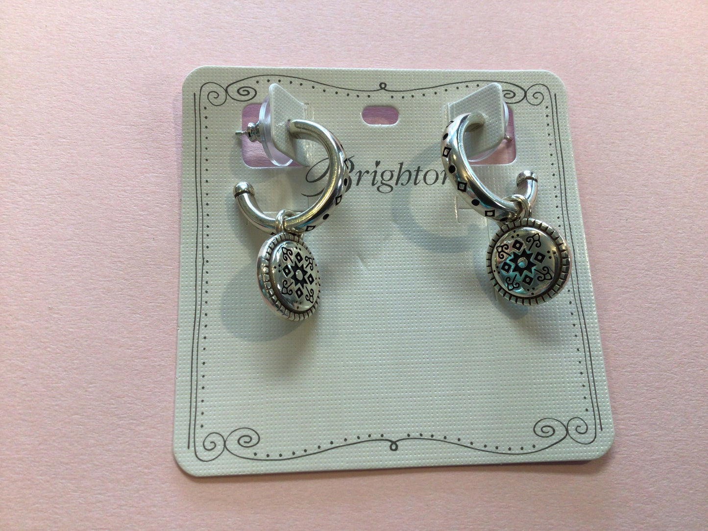 Mosaic Post Hoop Earrings