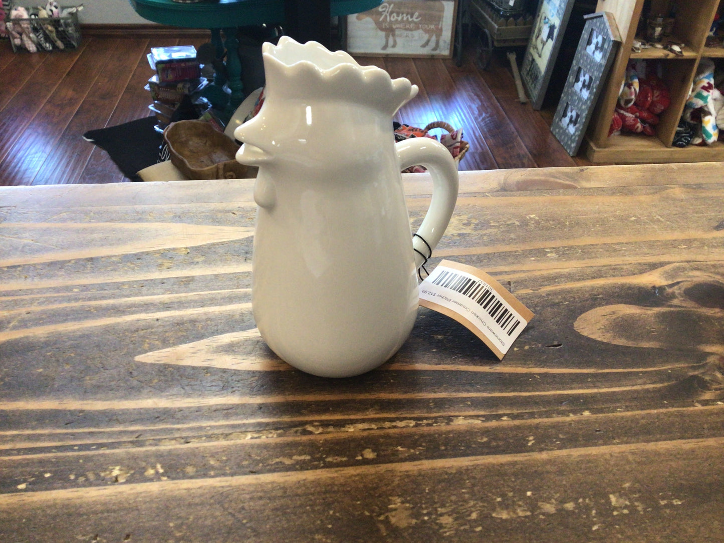 Stoneware Chicken Creamer Pitcher