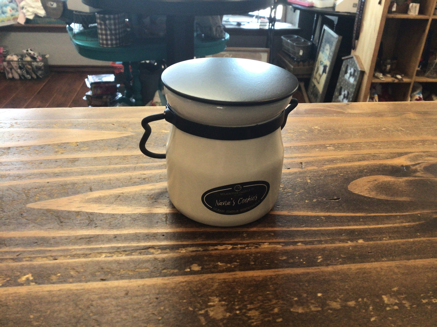 Cream Jar Handle/Lid Milkhouse Candle
