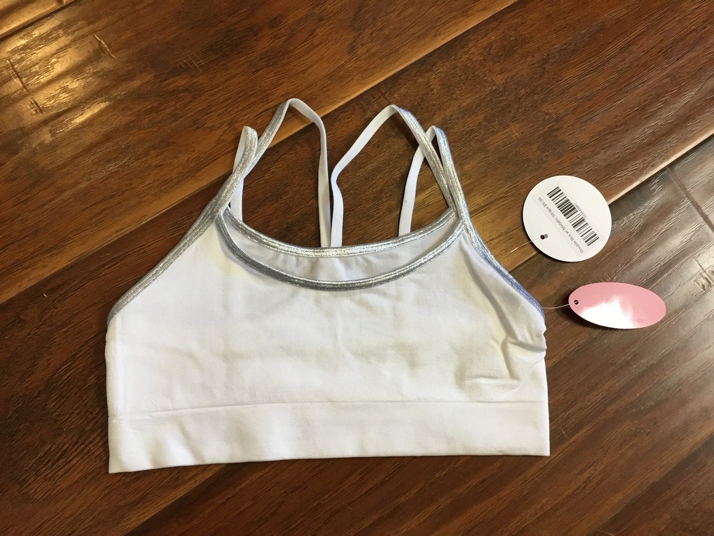 Double Bra with Metallic Straps