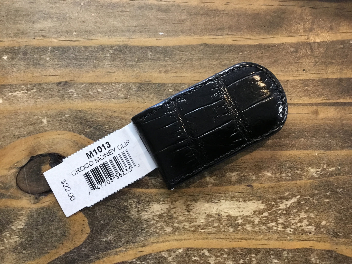 Black Croco Money Clip