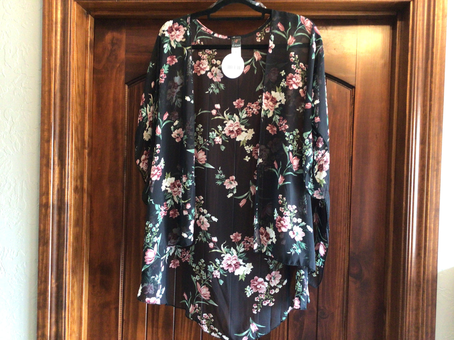 Black Floral Kimono