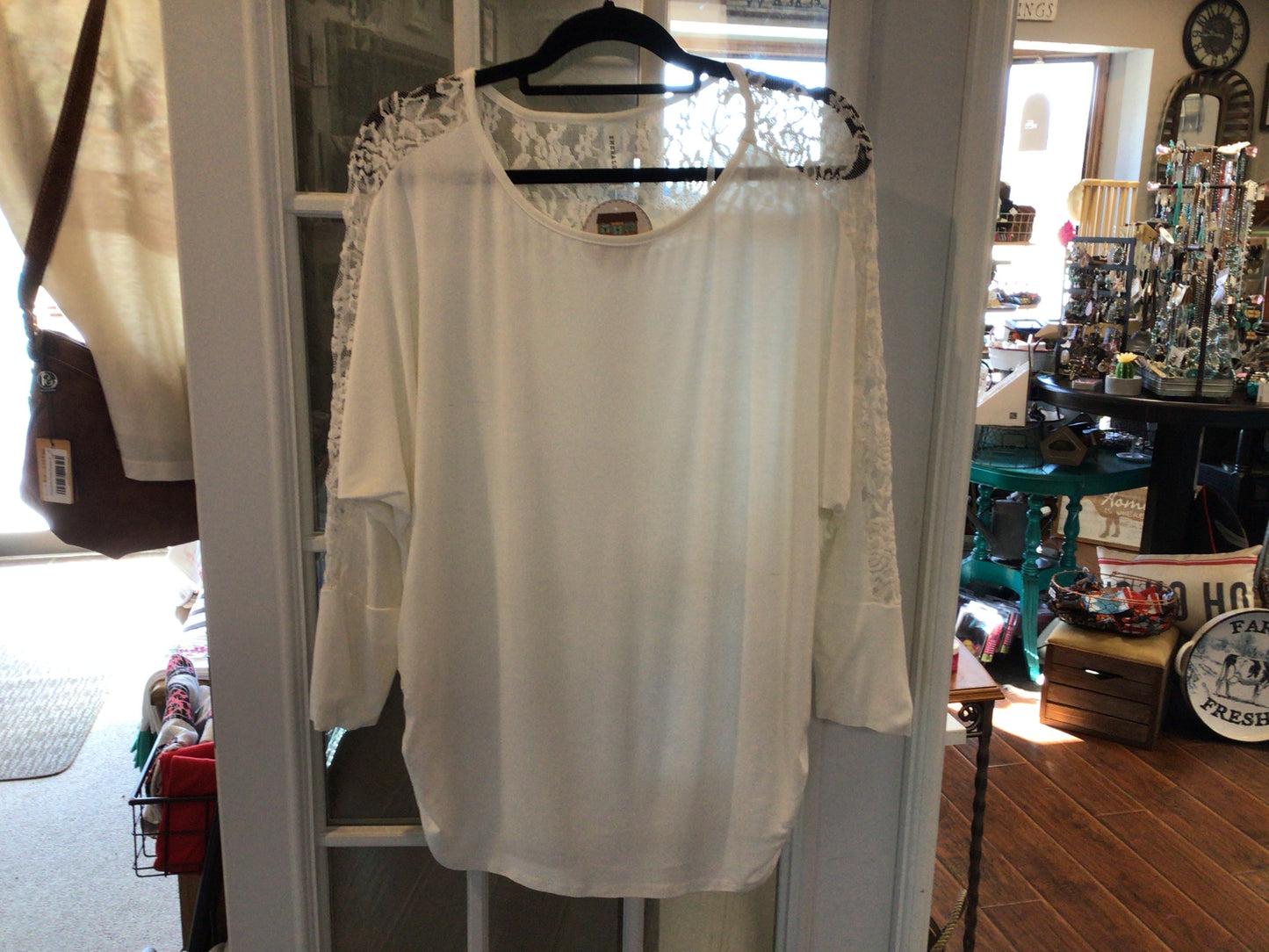 Lace Sleeves Tunic Top