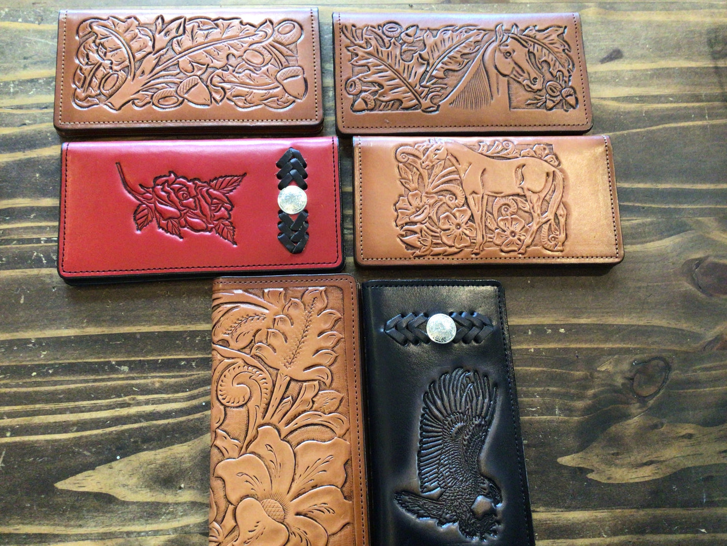 Amish Handmade Engraved Wallet