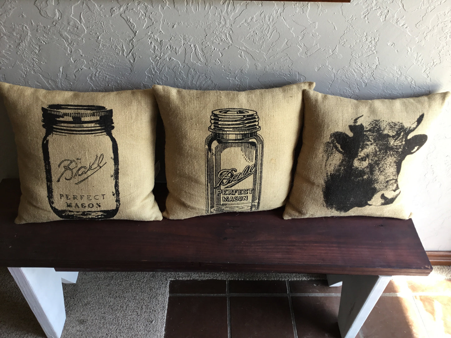 Assorted Burlap Pillows