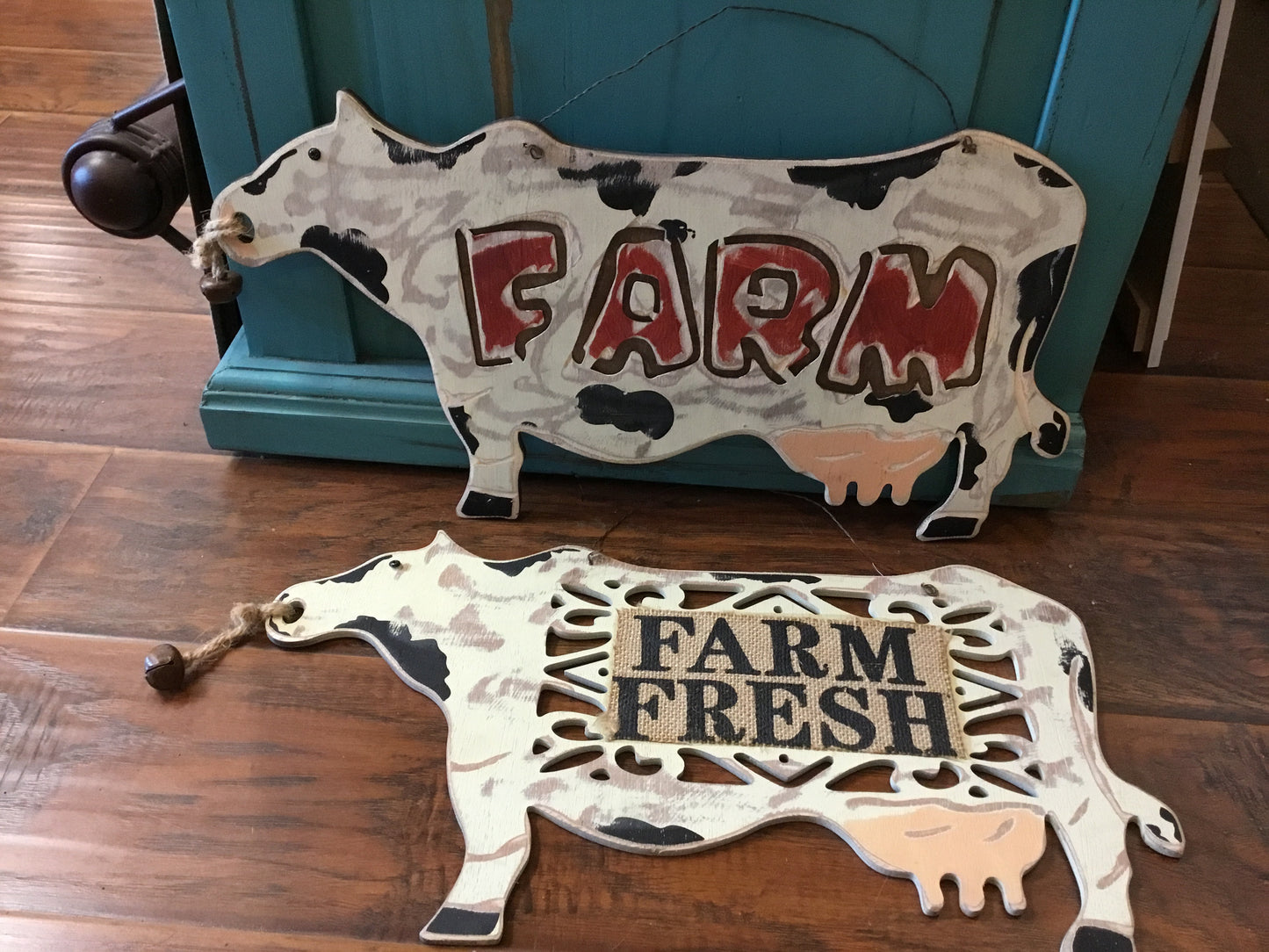 Wood Cow w/ Bell