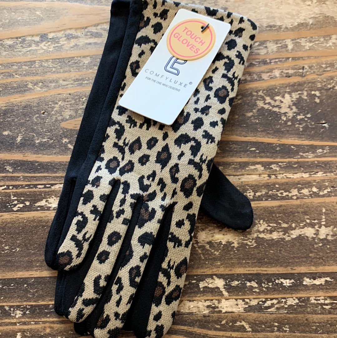 Comfyluxe Leopard Print Touch Screen Gloves