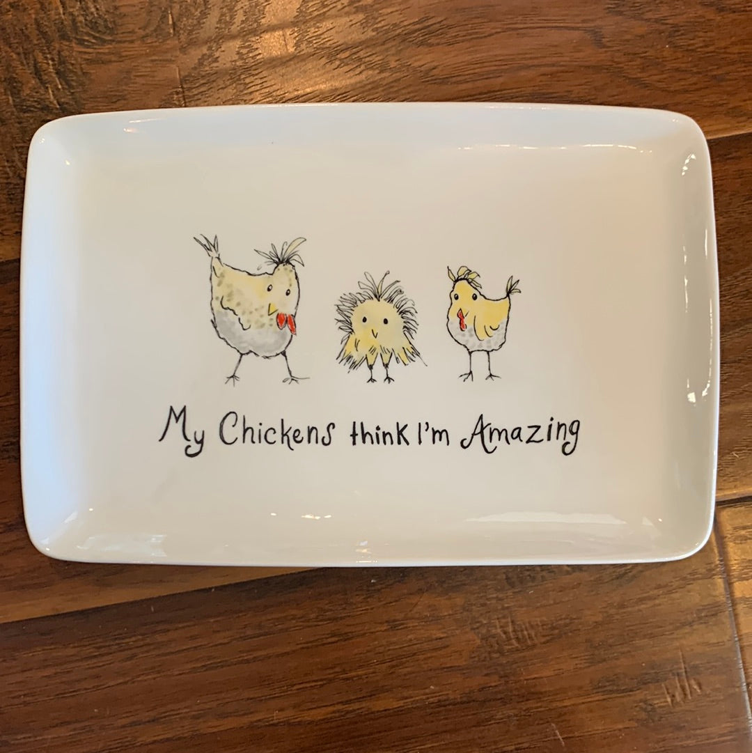 Chicken Stoneware Platter