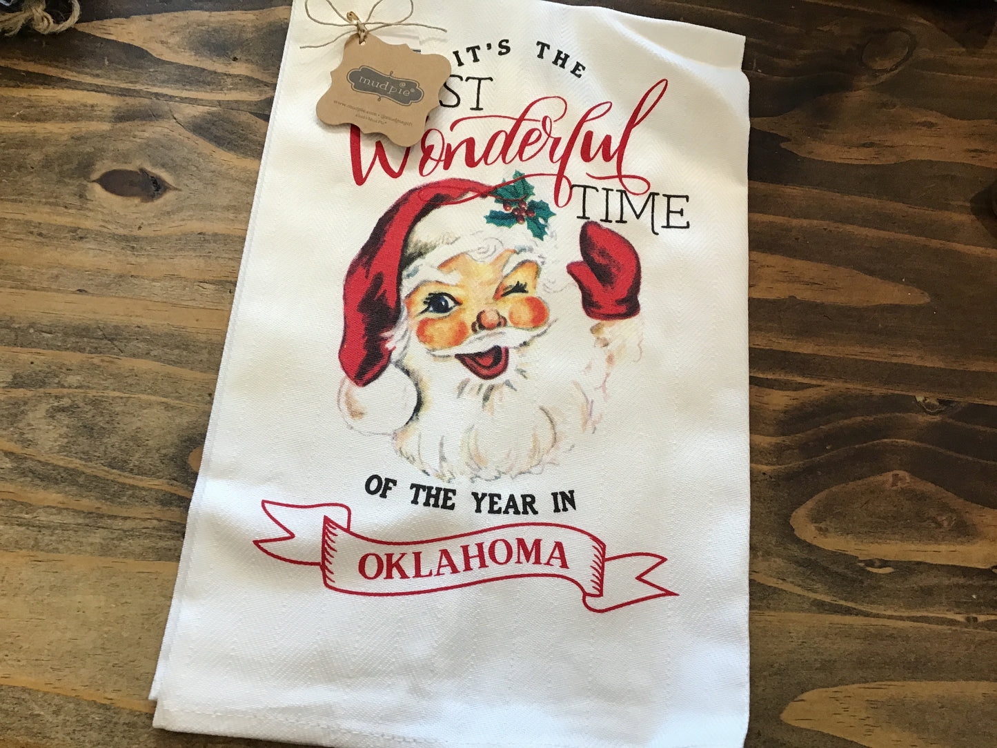 OK Wonderful Time Christmas Towel