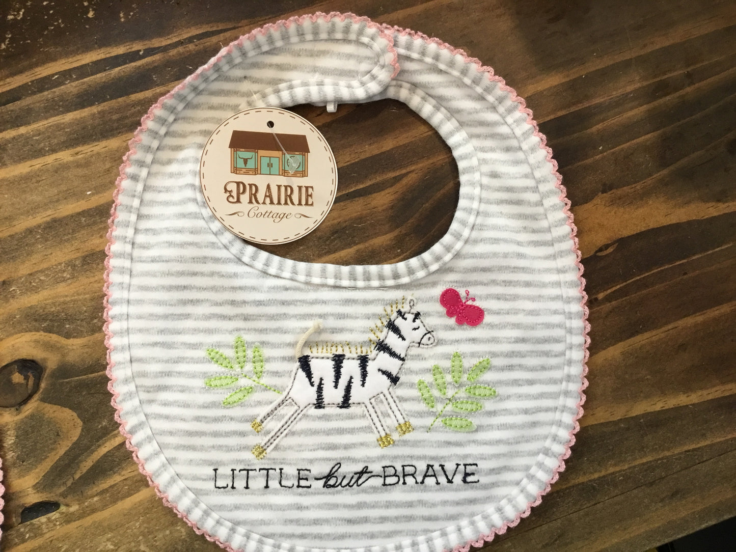 Little But Brave Zebra Bib