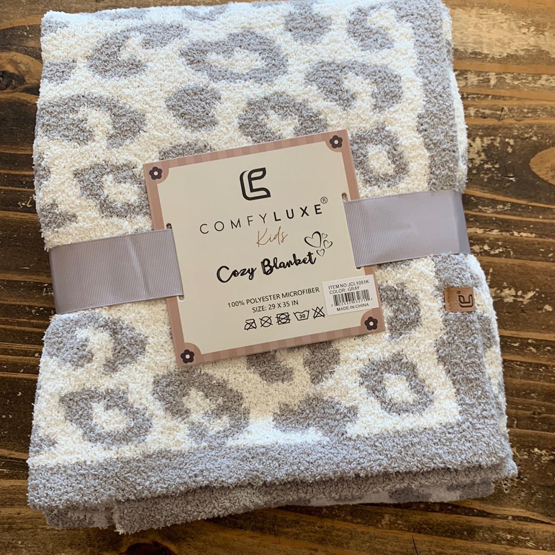 Comfyluxe Kids Leopard Throw Blanket