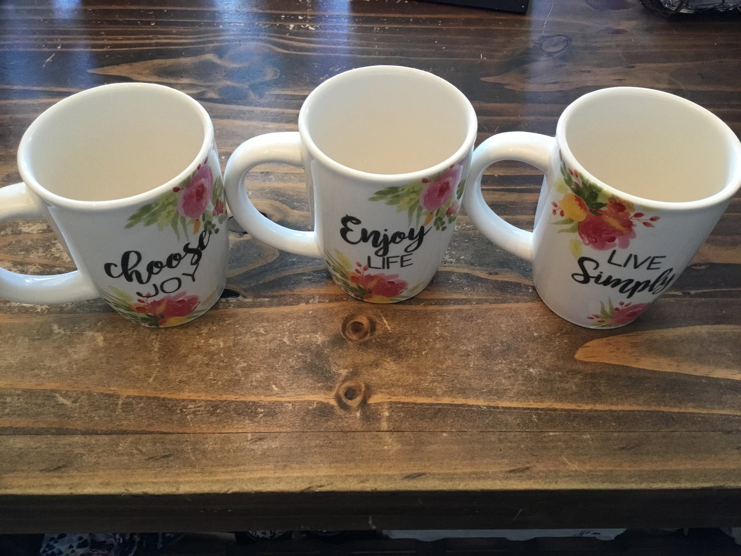 Floral Mug w/ Assorted Sayings