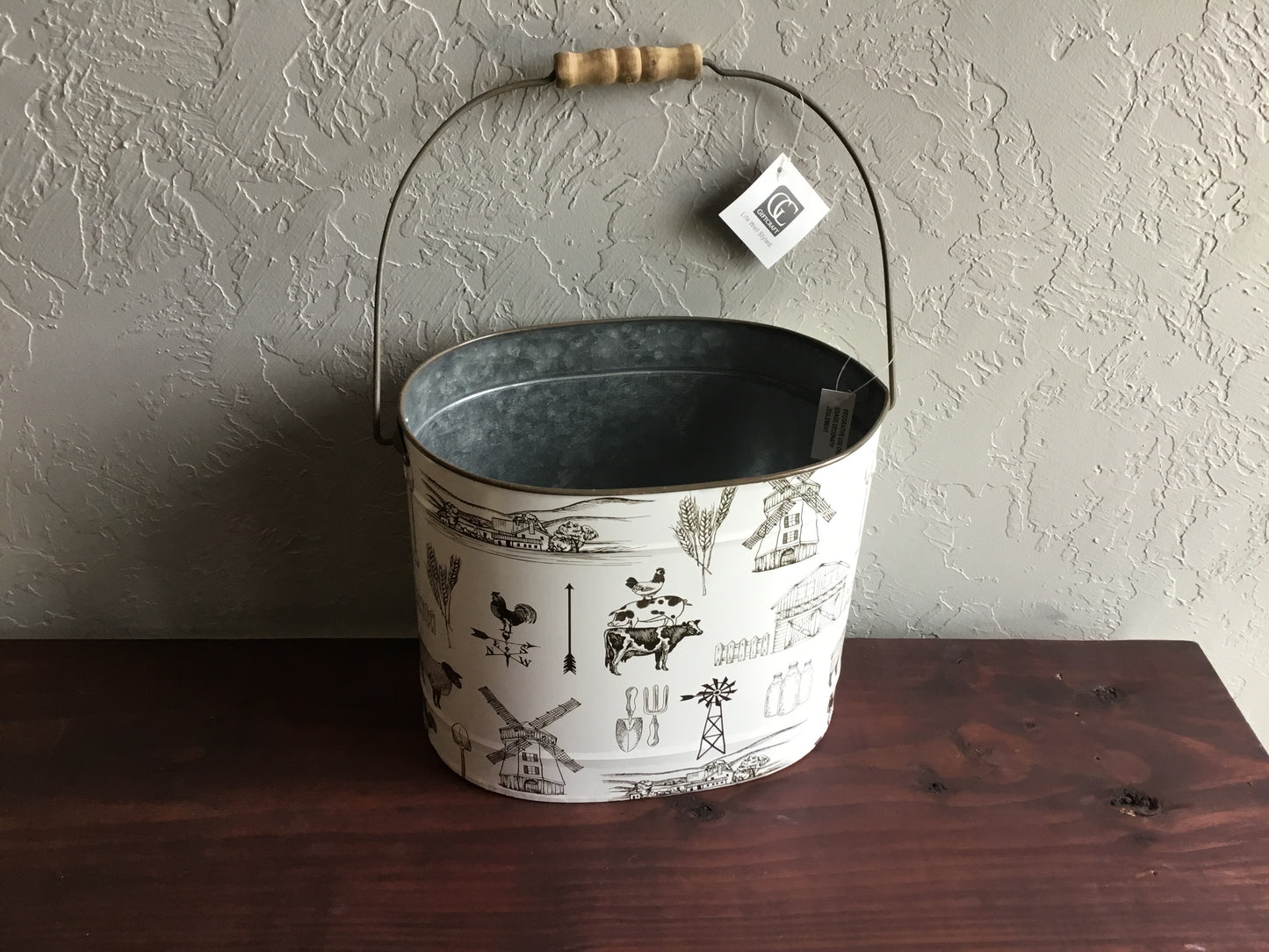 Assorted Tin Bucket Planters
