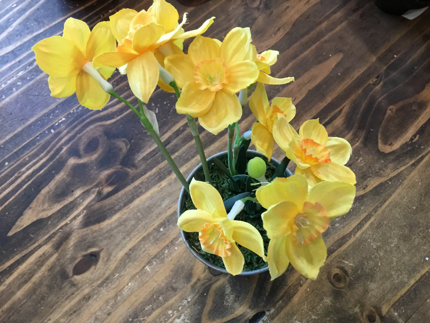 Small Flower Tin Pot