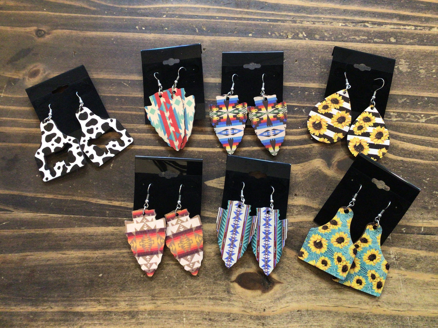 Wood Dangle Earrings