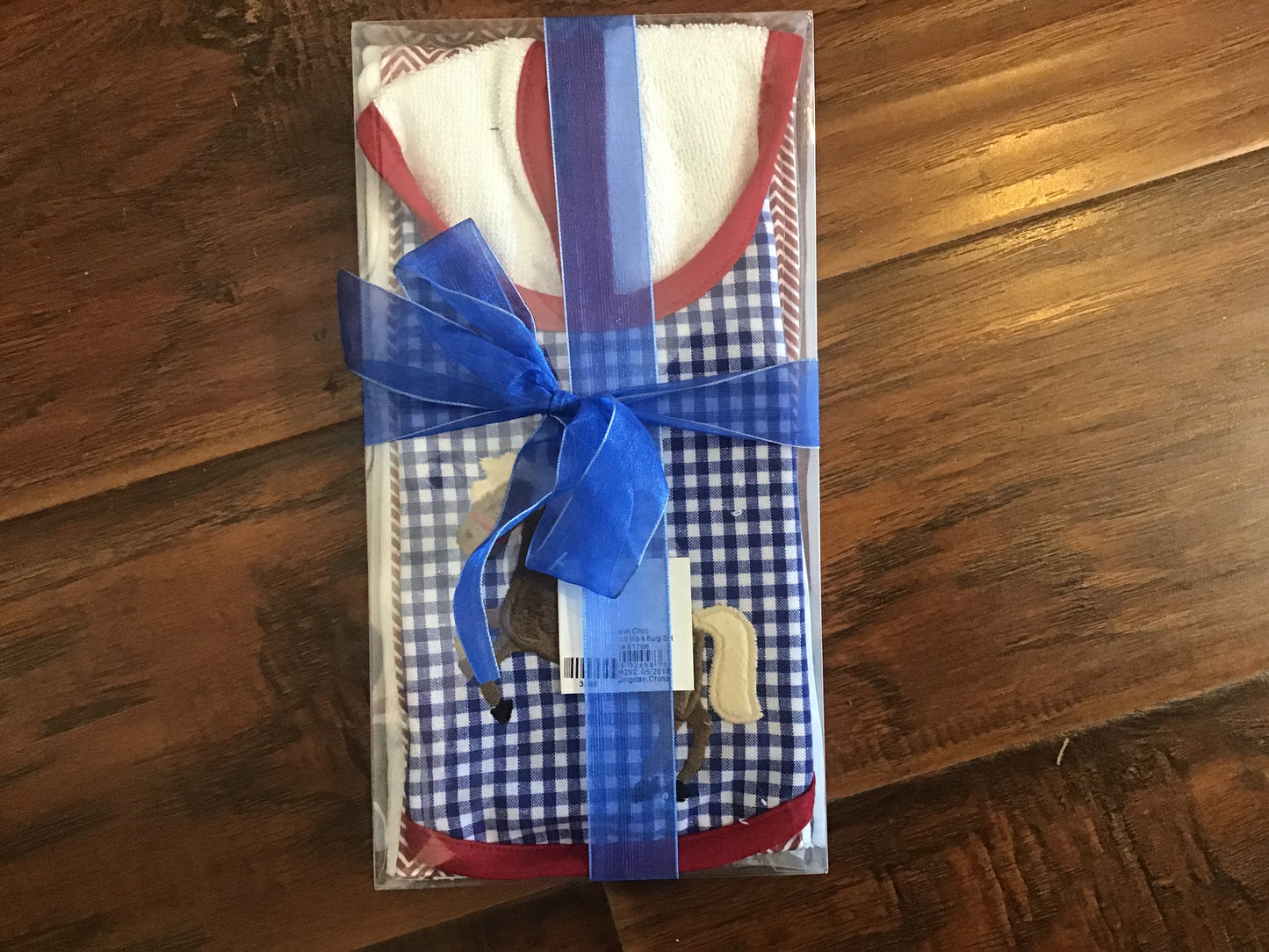 Carson Colt Bib and Burp Set