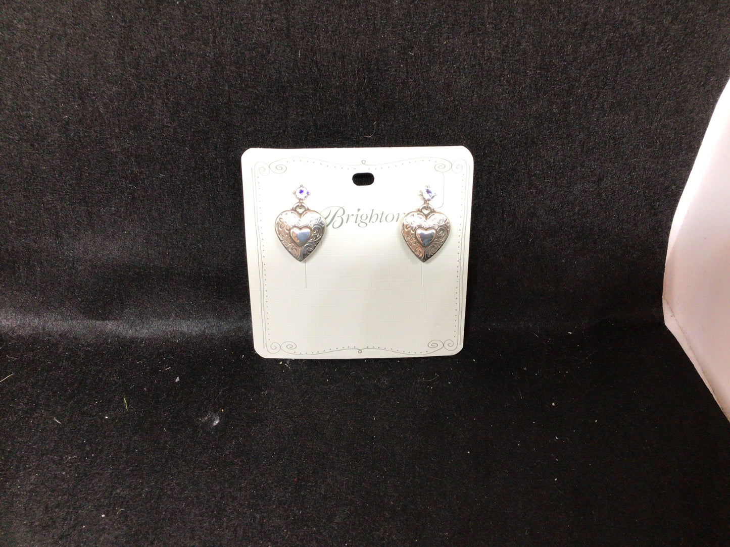 One Heart Post Drop Earring