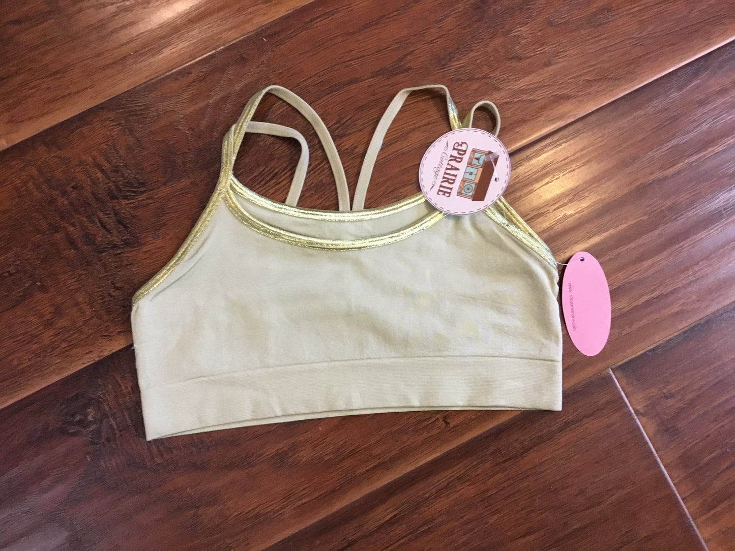 Double Bra with Metallic Straps