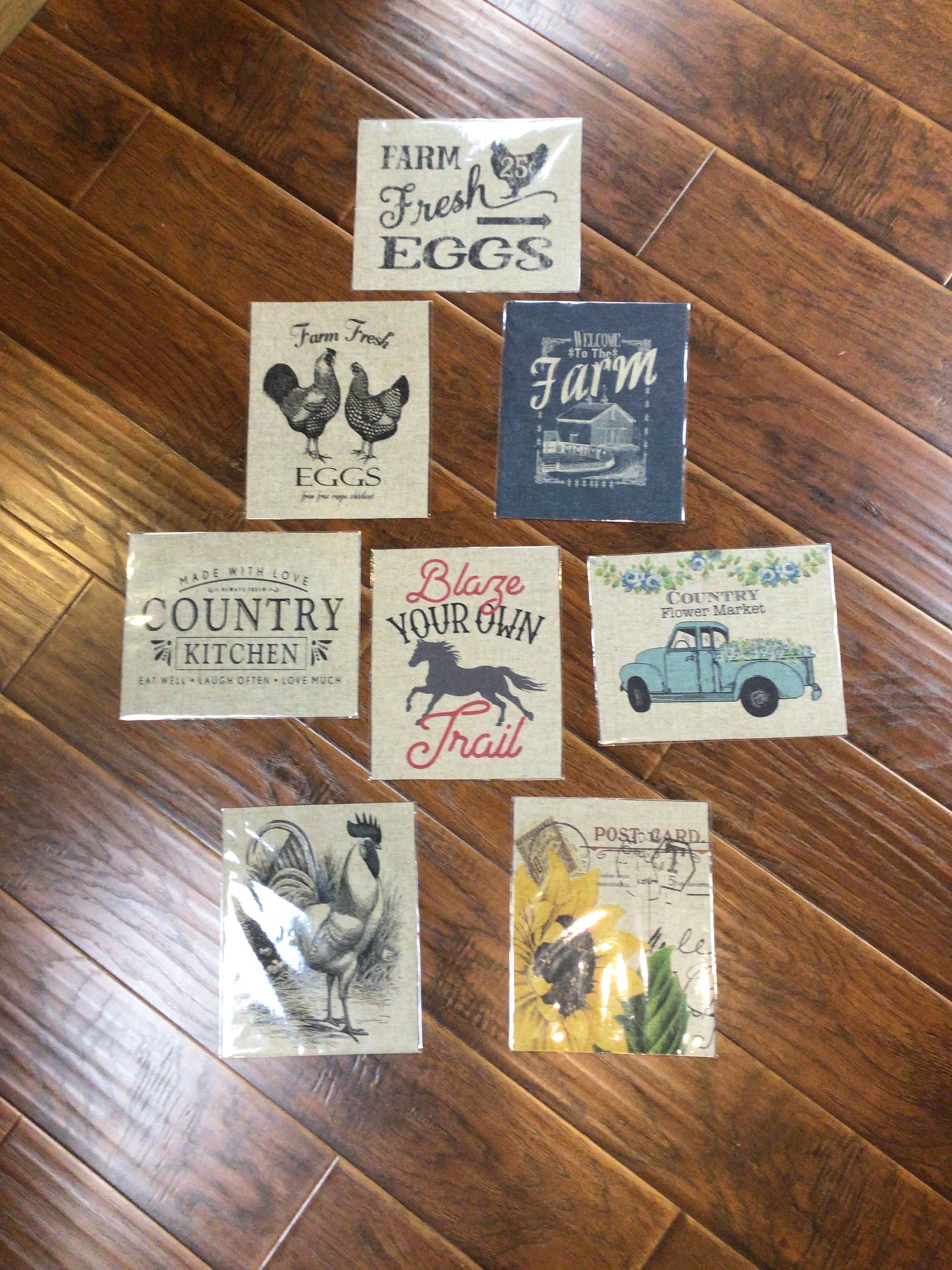 Assorted Burlap Farm Pics